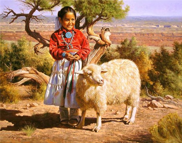 belle-image-enfant-amerindien-mouton-flora