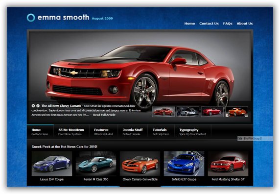 Emma Smooth August 2009 Joomla Club Template