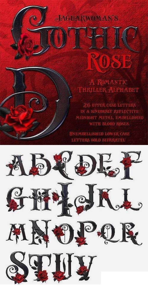 Gothic Rose Alphabet